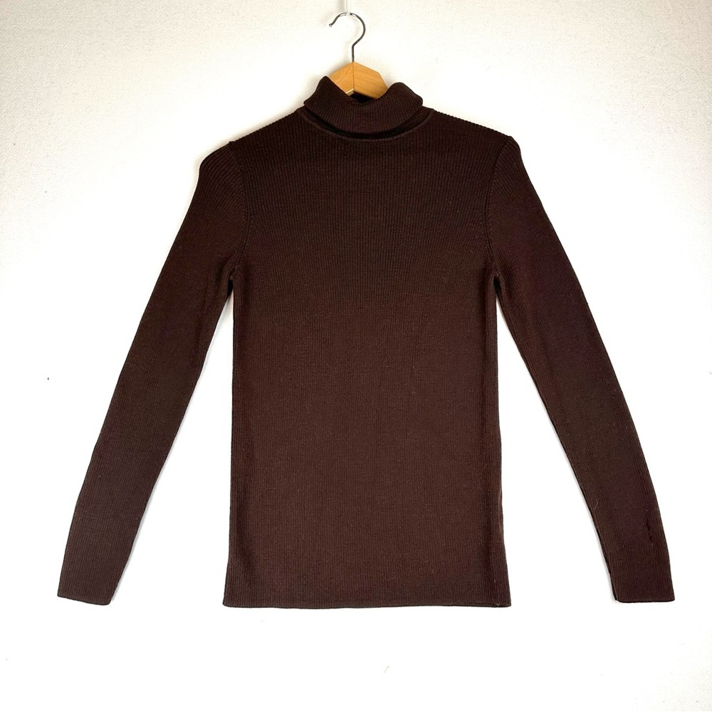 Uniqlo Turtle Neck Ribbed Fine Merino Wool Sweater Office‎ Minimalist